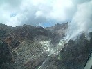 Steam, ash and sulphurous gases from the volcano.